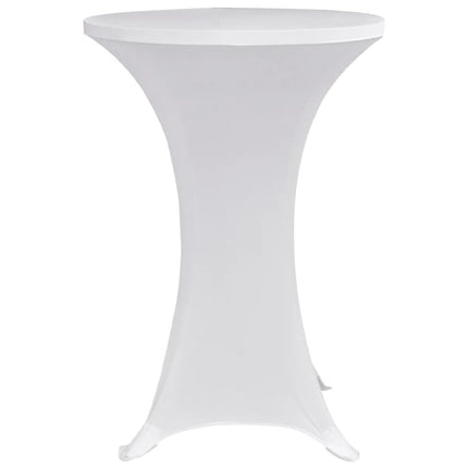 Coperture Verticali per Tavolo 4 pz Ã˜80 cm Bianco Elastico