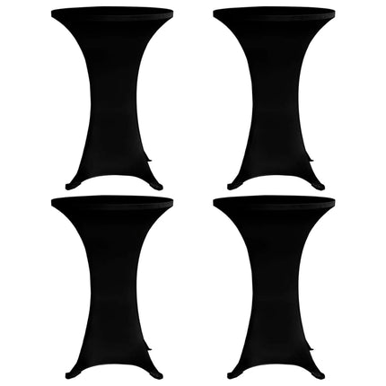 Coperture Verticali per Tavolo 4 pz ÃƒËœ60 cm Nero Elastico