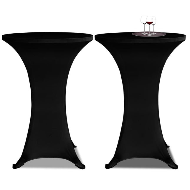 Coperture Verticali per Tavolo 4 pz ÃƒËœ70 cm Nero Elastico