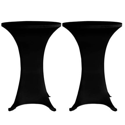 Coperture Verticali per Tavolo 4 pz ÃƒËœ70 cm Nero Elastico