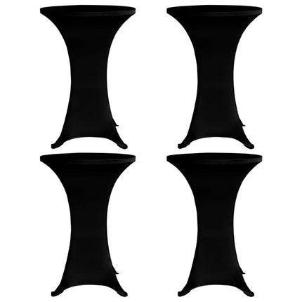 Coperture Verticali per Tavolo 4 pz ÃƒËœ80 cm Nero Elastico