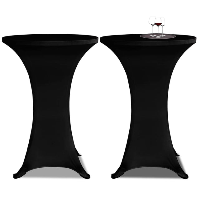 Coperture Verticali per Tavolo 4 pz ÃƒËœ80 cm Nero Elastico