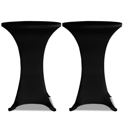 Coperture Verticali per Tavolo 4 pz ÃƒËœ80 cm Nero Elastico