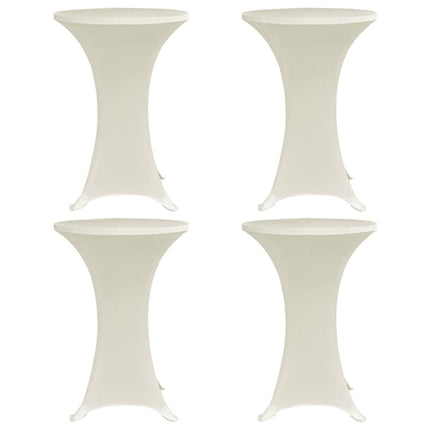 Coperture Verticali per Tavolo 4 pz ÃƒËœ60 cm Crema Elastico