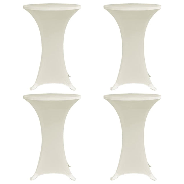 Coperture Verticali per Tavolo 4 pz ÃƒËœ60 cm Crema Elastico
