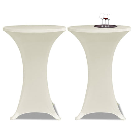 Coperture Verticali per Tavolo 4 pz ÃƒËœ60 cm Crema Elastico