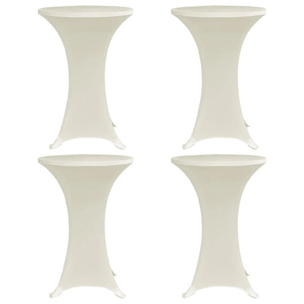 Coperture Verticali per Tavolo 4 pz ÃƒËœ70 cm Crema Elastico