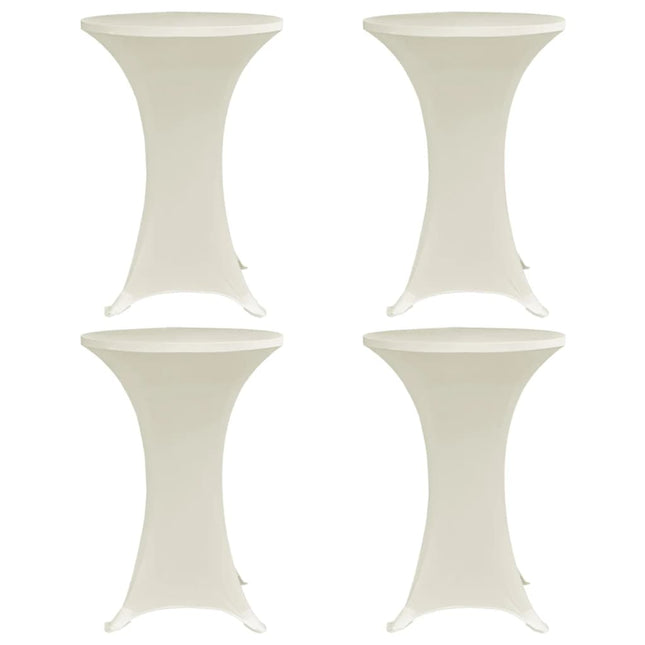 Coperture Verticali per Tavolo 4 pz ÃƒËœ70 cm Crema Elastico