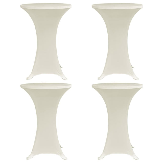 Coperture Verticali per Tavolo 4 pz ÃƒËœ80 cm Crema Elastico