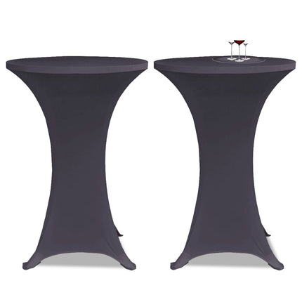 Coperture Elastiche per Tavoli 4 pz 80 cm Antracite