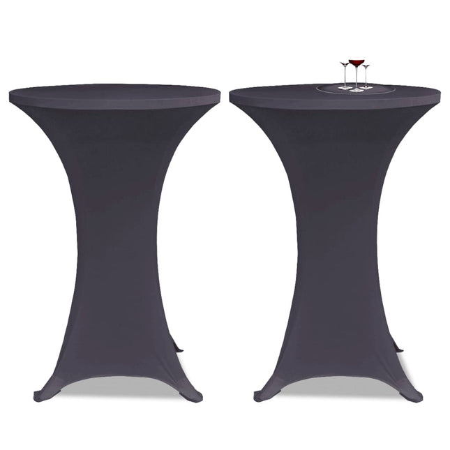 Coperture Elastiche per Tavoli 4 pz 80 cm Antracite