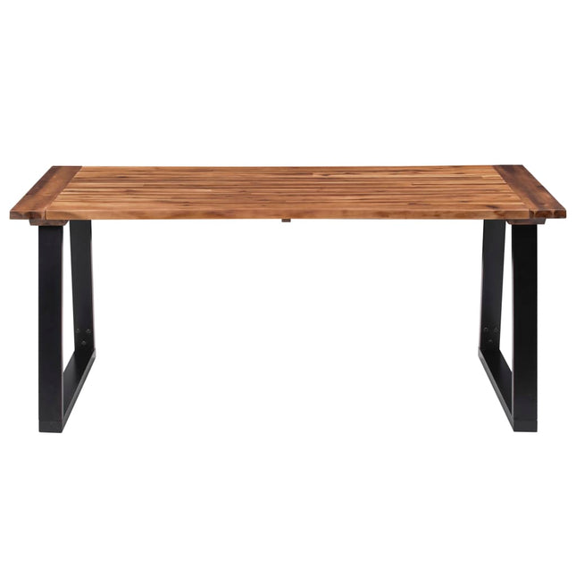 Tavolo da Pranzo in Legno Massello di Acacia 180x90 cm