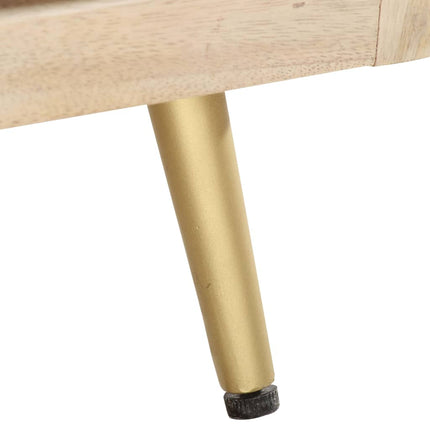 Tavolino da Salotto 90x45x40 cm in Legno Massello di Mango