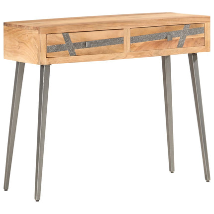 Tavolo Consolle 90x30x75 cm in Legno Massello di Acacia