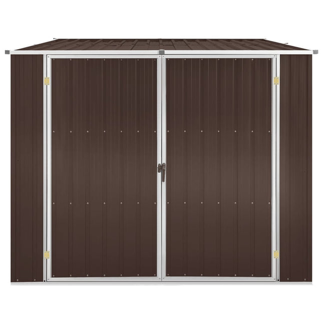 Capanno da Giardino Marrone 195x198x159 cm in Acciaio Zincato