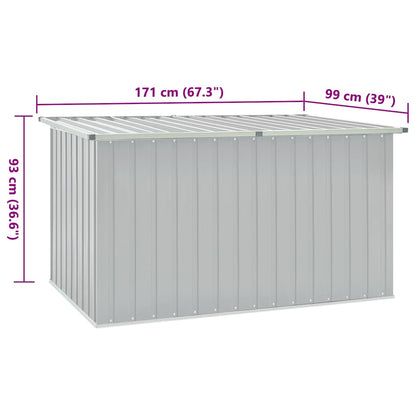 Baule da Giardino Grigio 171x99x93 cm