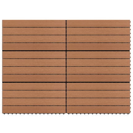 Pannelli in WPC 60x30 cm 6 pz 1m² Marrone