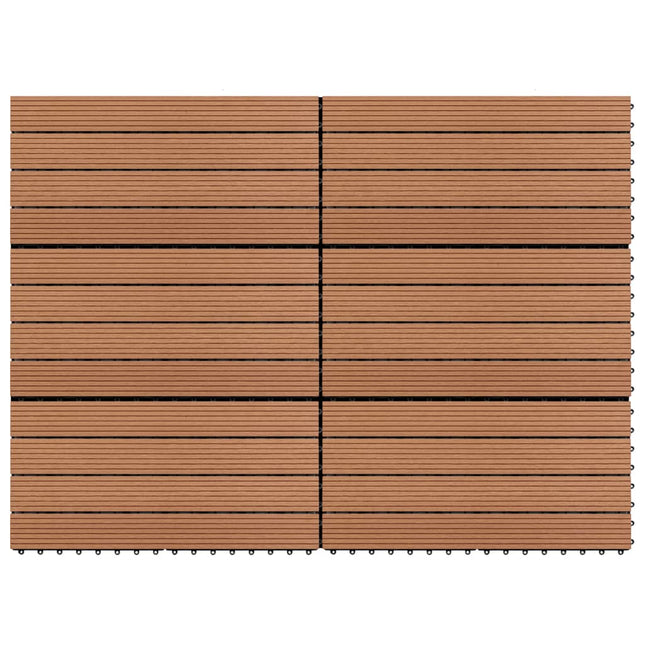 Pannelli in WPC 60x30 cm 6 pz 1m² Marrone