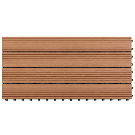 Pannelli in WPC 60x30 cm 6 pz 1m² Marrone