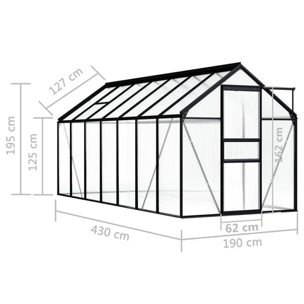 Serra Antracite in Alluminio 8,17 m²
