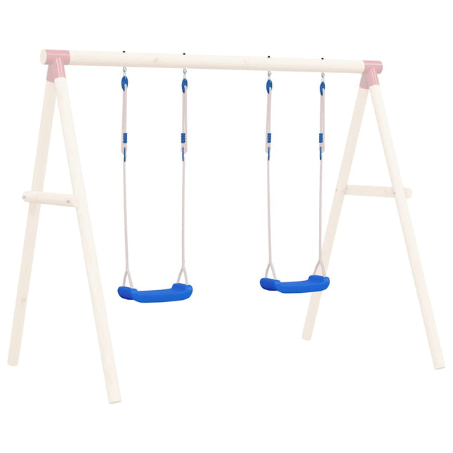 Seggiolini per Altalena con Corde 2 pz Blu 37x15 cm Polietilene