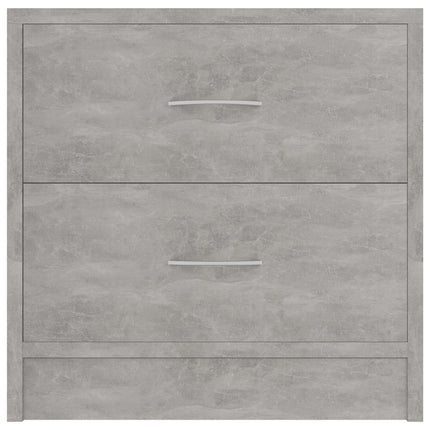 Comodino Grigio Cemento 40x30x40 cm in Legno Multistrato