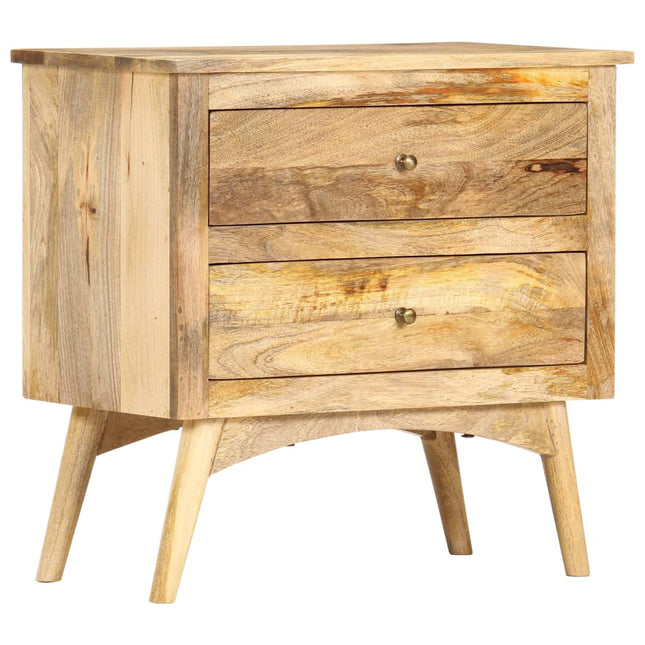 Comodino 65x35x60 cm in Legno Massello di Mango