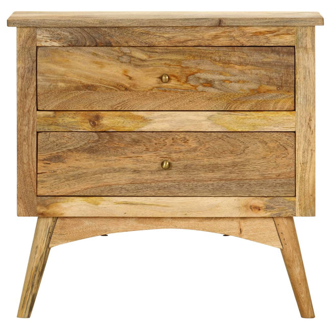 Comodino 65x35x60 cm in Legno Massello di Mango