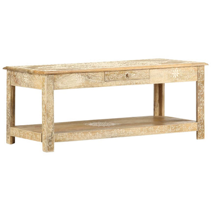 Tavolino da Salotto 110x50x45 cm Mango Massello Dipinto a Mano
