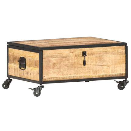Tavolino da Salotto 70x50x33 cm in Legno Massello di Mango