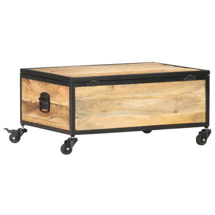 Tavolino da Salotto 70x50x33 cm in Legno Massello di Mango