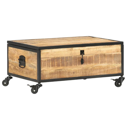 Tavolino da Salotto 70x50x33 cm in Legno Massello di Mango