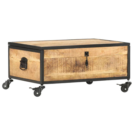 Tavolino da Salotto 70x50x33 cm in Legno Massello di Mango