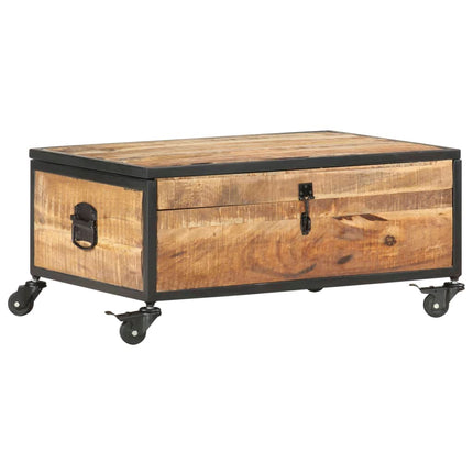 Tavolino da Salotto 70x50x33 cm in Legno Massello di Mango