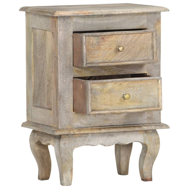 Comodino 40x30x55 cm in Legno Massello di Mango