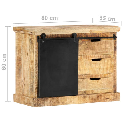 Credenza 80x30x60 cm in Legno Massello di Mango