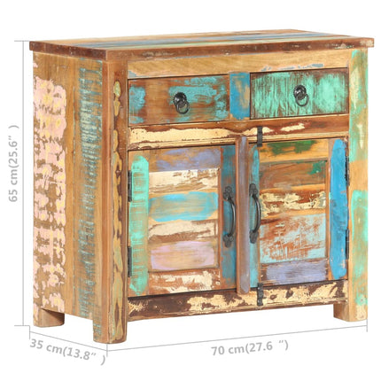 Credenza 70x35x65 cm in Legno Massello di Recupero