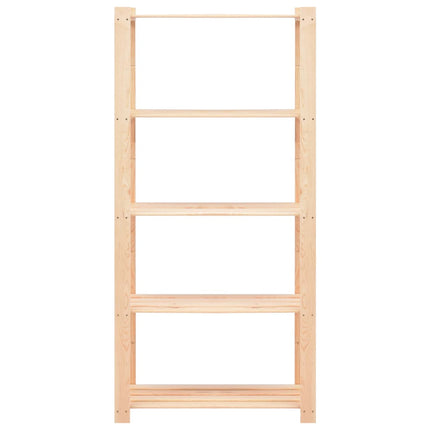 Scaffali a 5 Livelli 2 pz 80x38x170 cm Massello Pino 250 kg