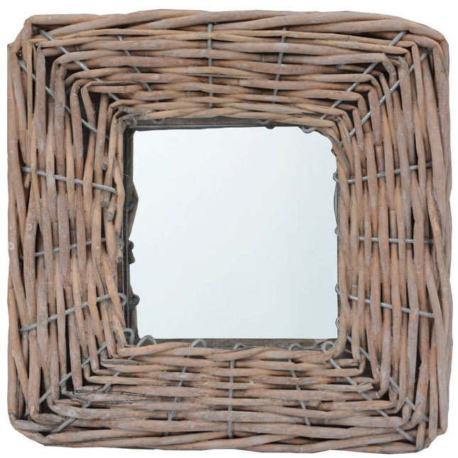 Specchi 3 pz 15x15 cm in Vimini