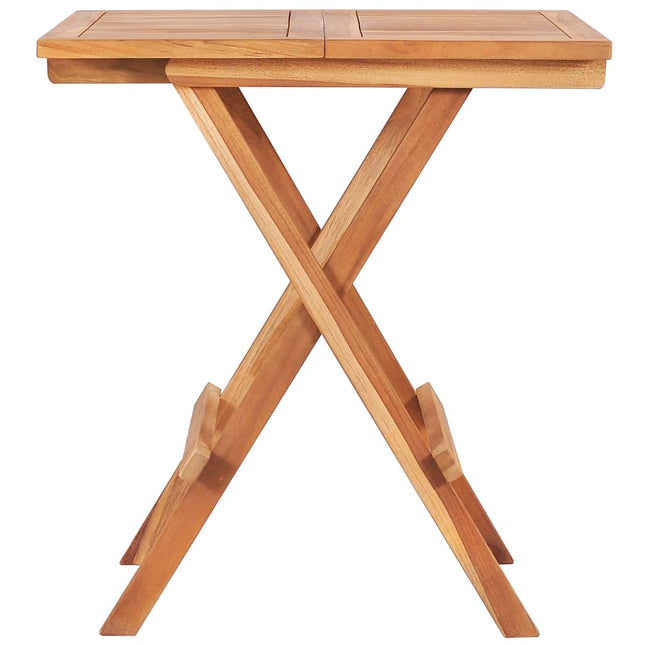 Tavolo da Bistrot Pieghevole 60x60x65 cm in Massello di Teak