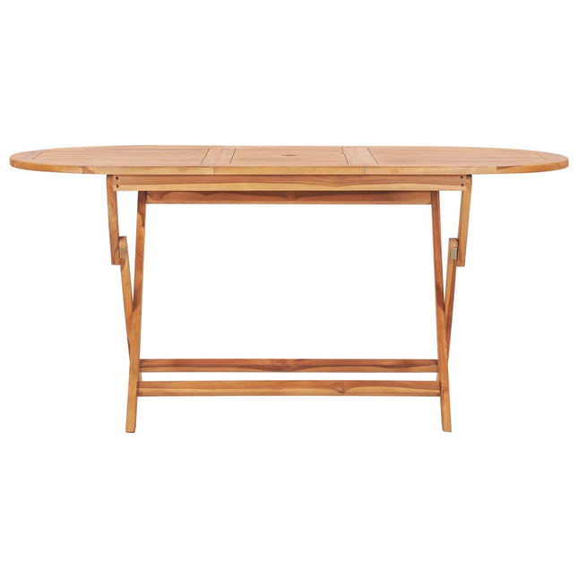Tavolo da Giardino Pieghevole 160x80x75 cm in Massello di Teak