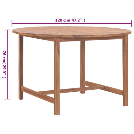 Tavolo da Giardino 120x76 cm in Legno Massello di Teak