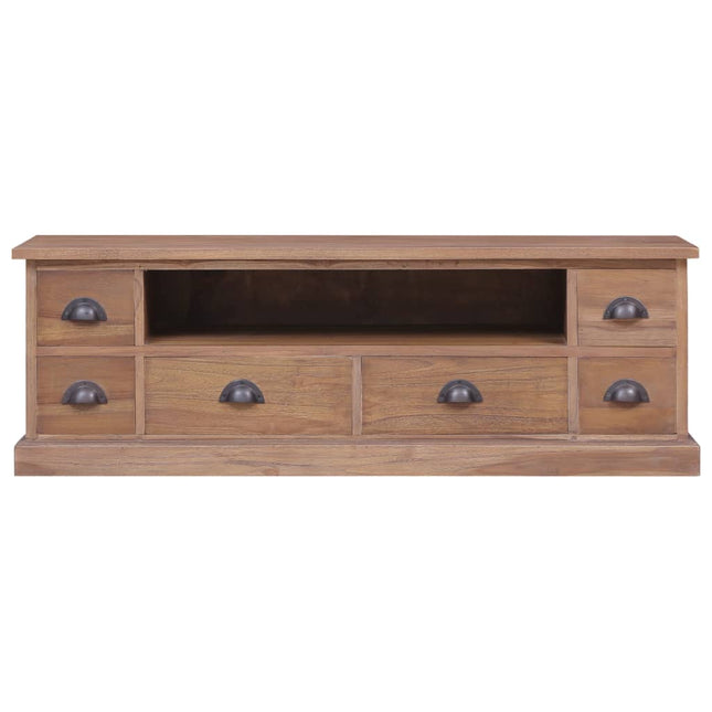 Mobile Porta TV 120x30x40 cm in Legno Massello di Teak