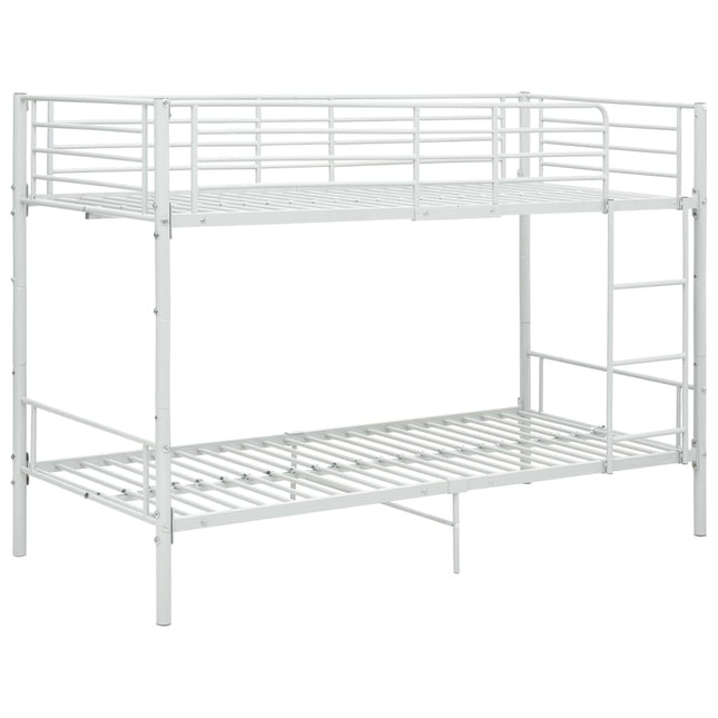 Letto a Castello Bianco in Metallo 90x200 cm