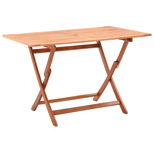 Tavolo da Giardino Pieghevole 120x70x75 cm in Legno Eucalipto