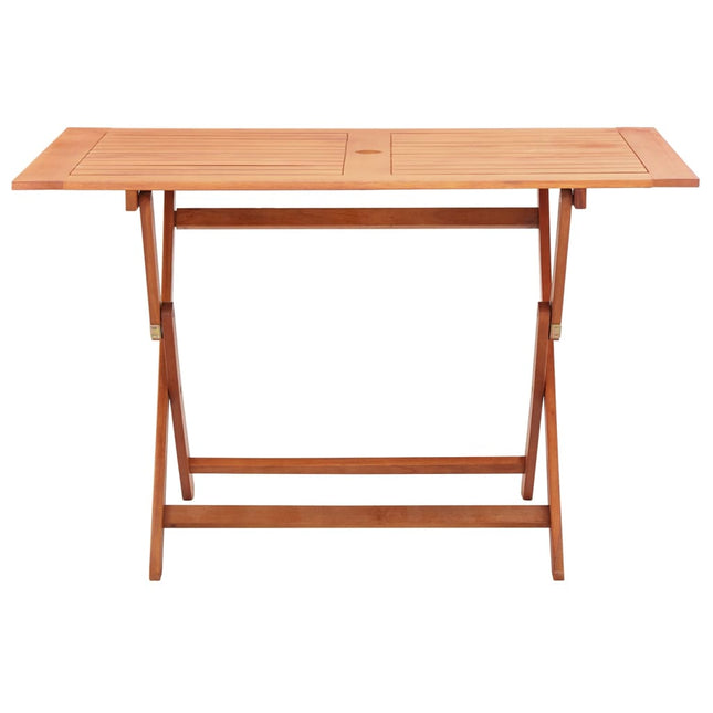 Tavolo da Giardino Pieghevole 120x70x75 cm in Legno Eucalipto