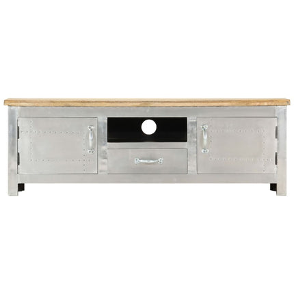 Mobile Porta TV Aviator 120x30x40 cm in Legno Massello di Mango