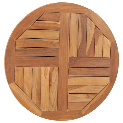 Piano Tavolo in Legno Massello di Teak Rotondo 2,5 cm 70 cm