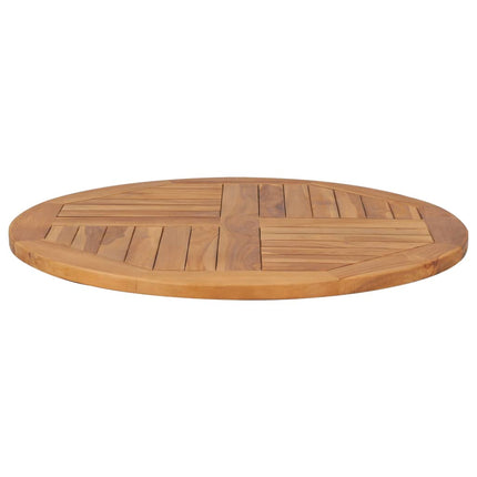 Piano Tavolo in Legno Massello di Teak Rotondo 2,5 cm 80 cm