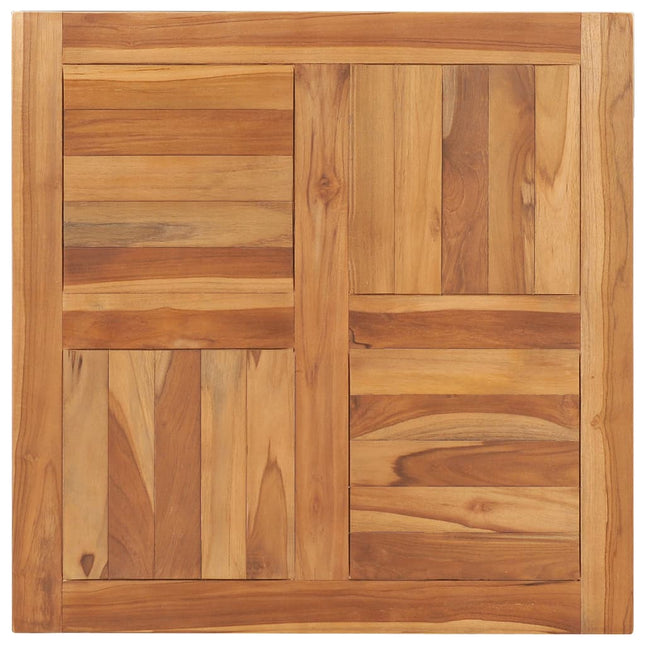 Piano del Tavolo in Legno Massello di Teak 70x70x2,5 cm